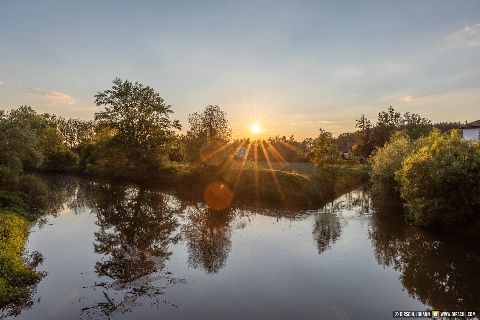 Gemeinde Erharting Landkreis Mühldorf Isen mit Isenkanal (Dirschl Johann) Deutschland MÜ